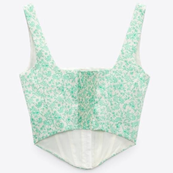 🚫SOLD🚫NWT ZARA poplin corset top sz XS - Picture 4 of 16